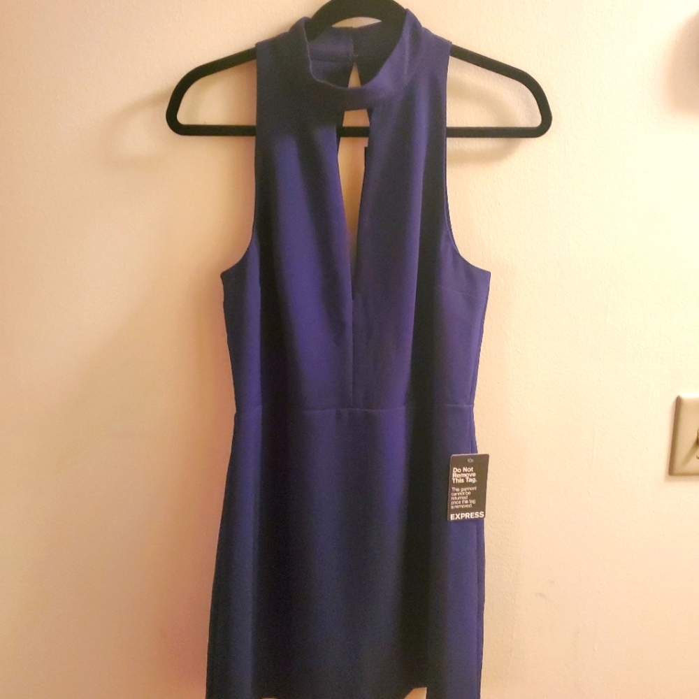 Express Party Cocktail Navy Blue Dress Size 12